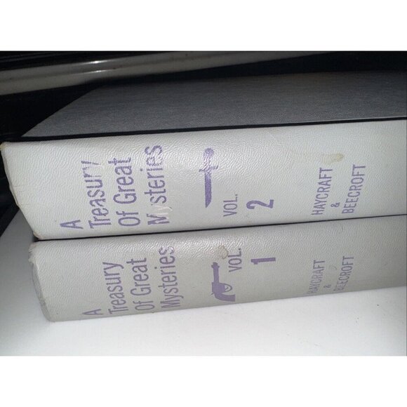 A Treasury of Great Mysteries by Howard Haycraft & John Beecroft Vol 1 & 2 HC - Picture 2 of 14
